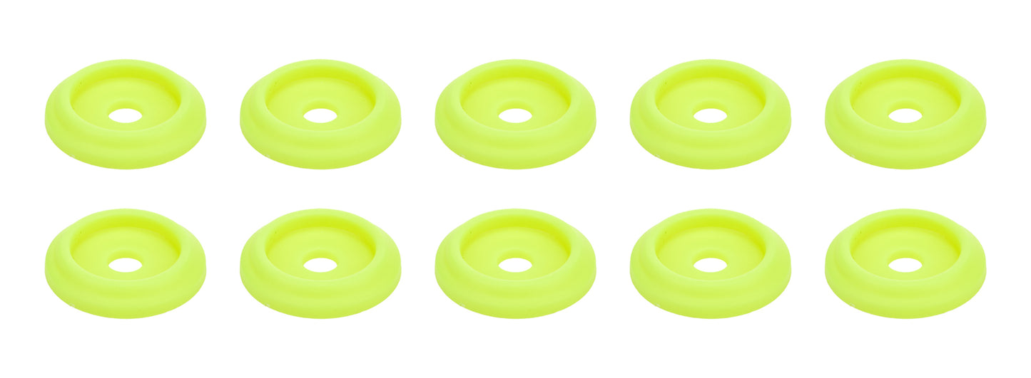Body Bolt Washer Plastic Fluorescent Yellow 10pk