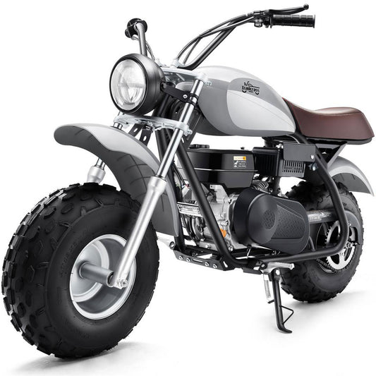 MotoTec Trailcross 200cc 4-Stroke Gas Mini Bike Grey